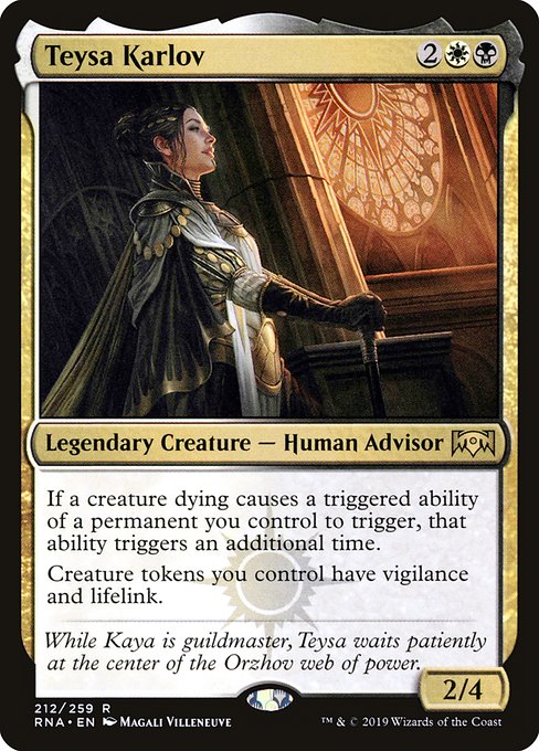 Ravnica Allegiance - 212 - Teysa Karlov - Rare - WB - Non-foil