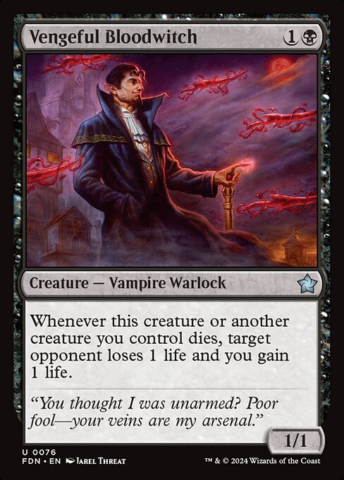 Foundations - 76 - Vengeful Bloodwitch - Uncommon - B - Foil
