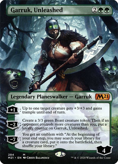 Core Set 2021 - 284 - Garruk, Unleashed - Mythic - G - Foil