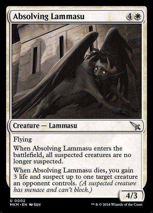 Murders at Karlov Manor - 2 - Absolving Lammasu - Uncommon - W - Non-foil