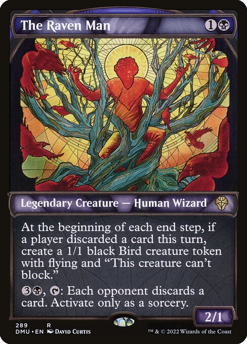 Dominaria United - 289 - The Raven Man - Rare - B - Foil