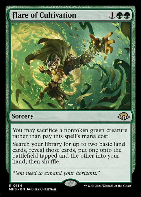 Modern Horizons 3 - 154 - Flare of Cultivation - Rare - G - Foil