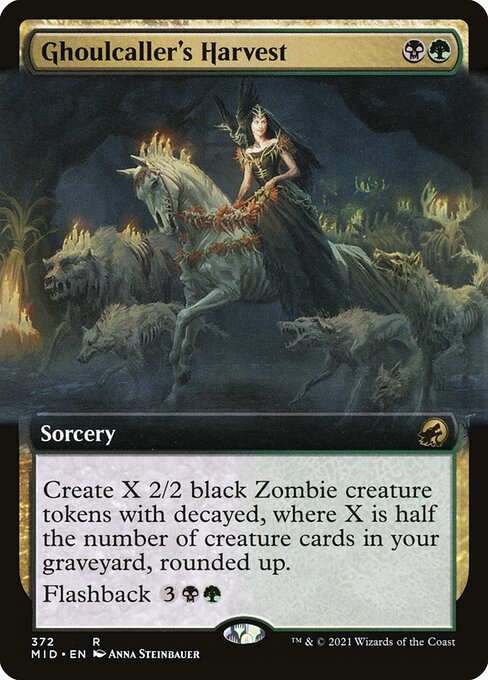 Innistrad: Midnight Hunt - 372 - Ghoulcaller's Harvest - Rare - BG - Foil
