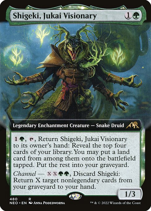 Kamigawa: Neon Dynasty - 480 - Shigeki, Jukai Visionary - Rare - G - Non-foil