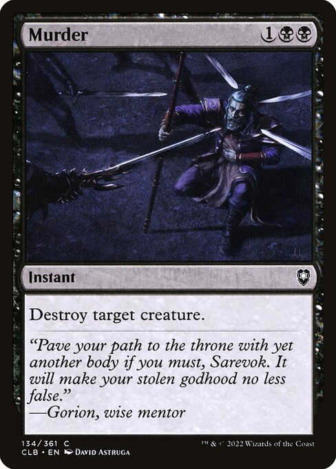 Commander Legends: Battle for Baldur's Gate - 134 - Murder - Common - B - Non-foil