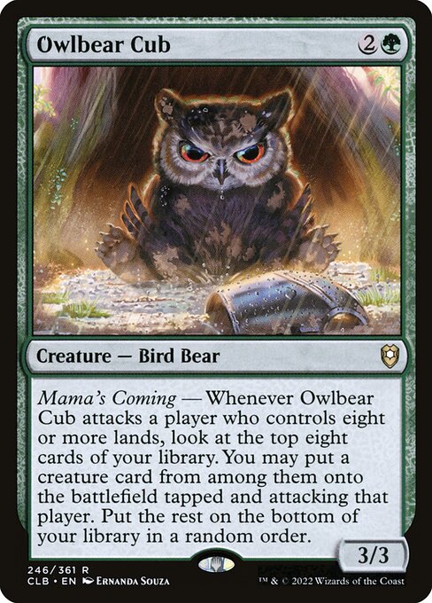 Commander Legends: Battle for Baldur's Gate - 246 - Owlbear Cub - Rare - G - Foil