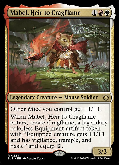 Bloomburrow - 224 - Mabel, Heir to Cragflame - Rare - WR - Non-foil