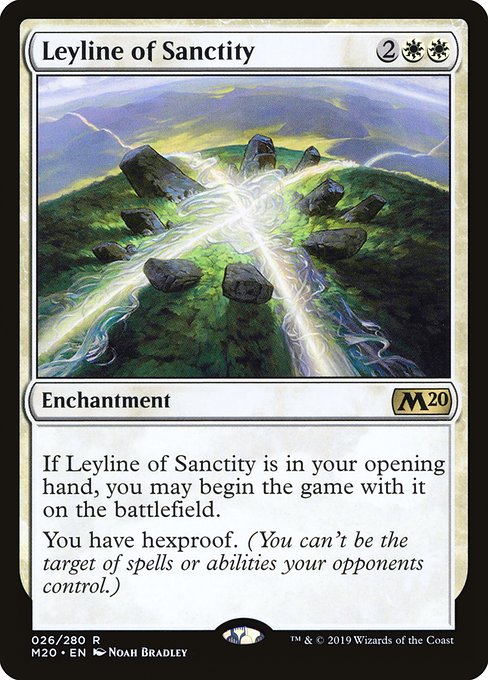 Core Set 2020 - 26 - Leyline of Sanctity - Rare - W - Foil
