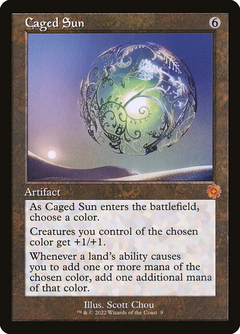 The Brothers' War Retro Artifacts - 9 - Caged Sun - Mythic - C - Non-foil