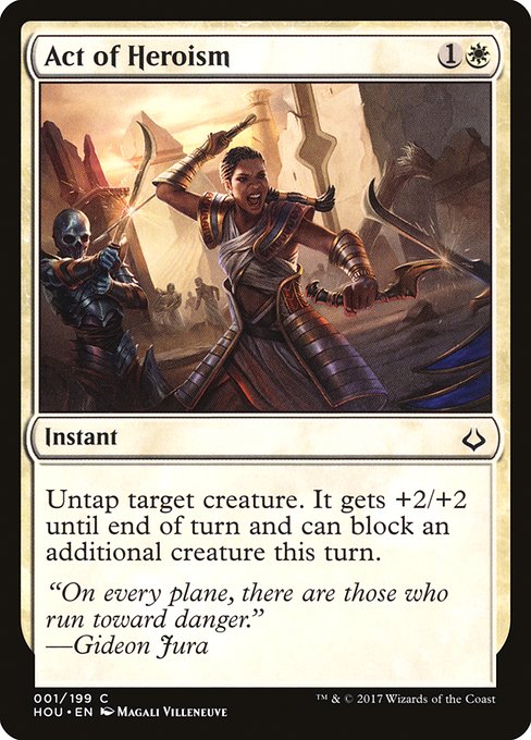 Hour of Devastation - 1 - Act of Heroism - Common - W - Non-foil