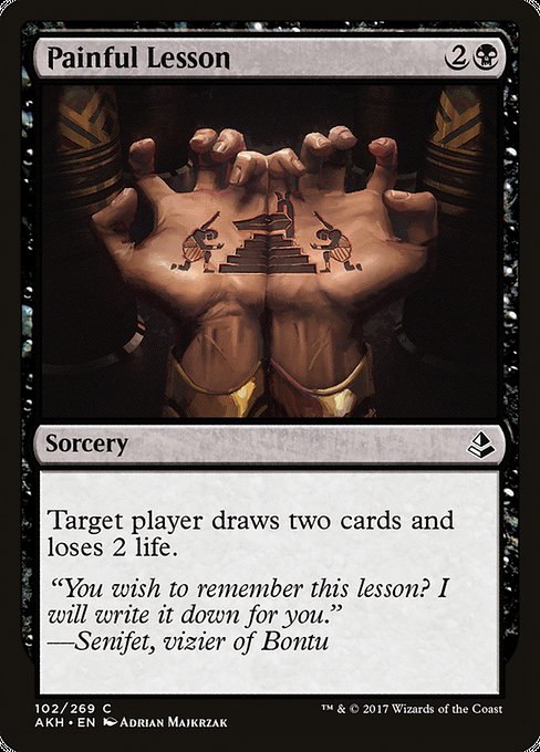 Amonkhet - 102 - Painful Lesson - Common - B - Non-foil