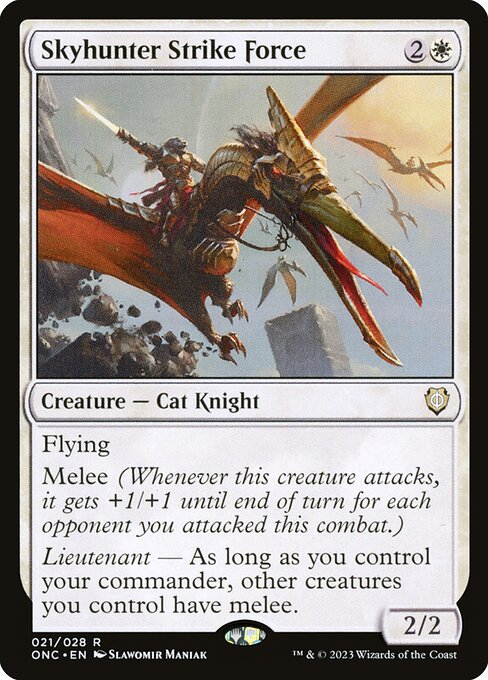 Phyrexia: All Will Be One Commander - 21 - Skyhunter Strike Force - Rare - W - Non-foil