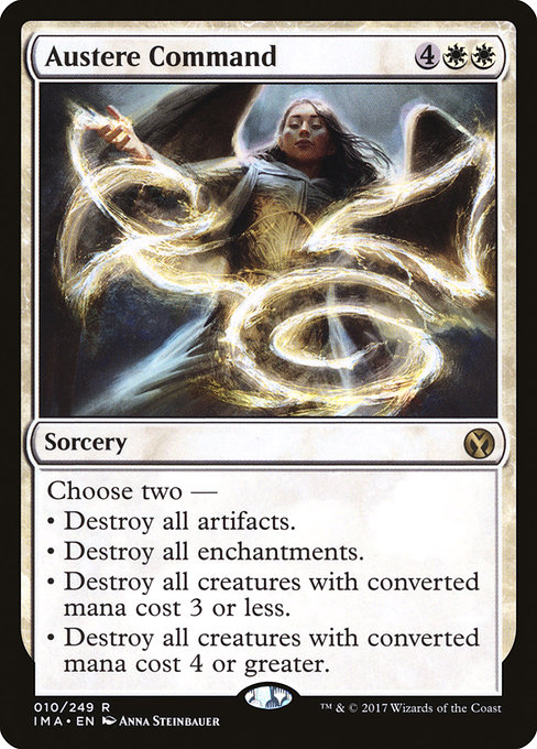 Iconic Masters - 10 - Austere Command - Rare - W - Foil