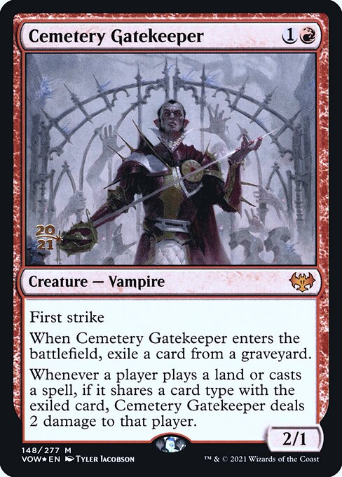 Innistrad: Crimson Vow Promos - 148s - Cemetery Gatekeeper - Mythic - R - Foil - Datestamped Promo