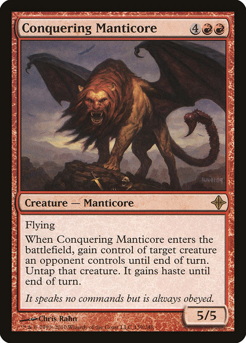 Rise of the Eldrazi - 139 - Conquering Manticore - Rare - R - Non-foil