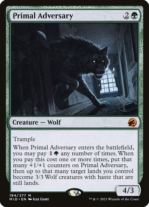 Innistrad: Midnight Hunt - 194 - Primal Adversary - Mythic - G - Foil