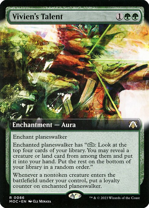 March of the Machine Commander - 86 - Vivien's Talent - Rare - G - Non-foil