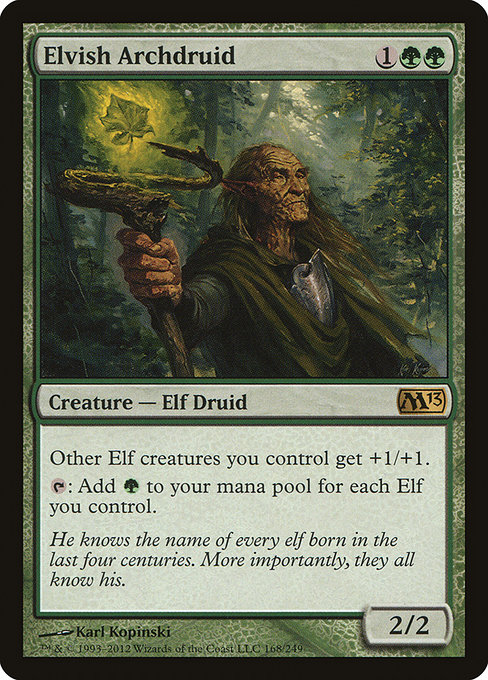 Magic 2013 - 168 - Elvish Archdruid - Rare - G - Non-foil