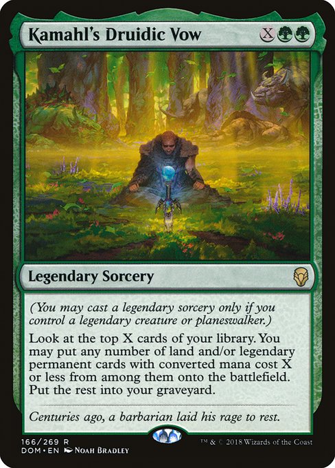 Dominaria - 166 - Kamahl's Druidic Vow - Rare - G - Non-foil