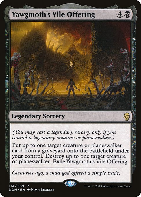 Dominaria - 114 - Yawgmoth's Vile Offering - Rare - B - Non-foil