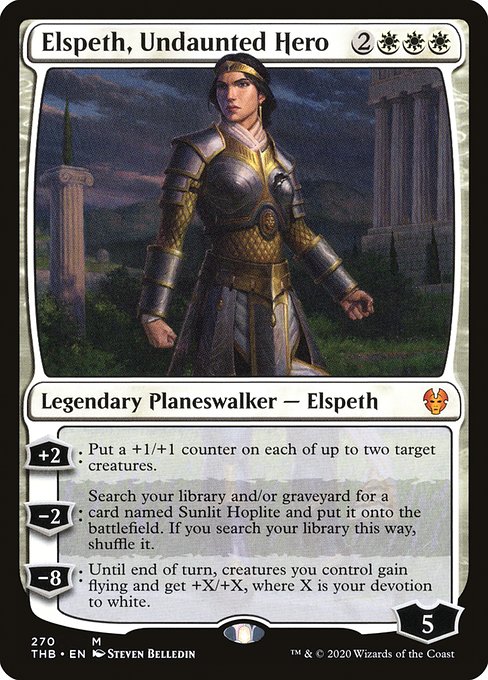 Theros Beyond Death - 270 - Elspeth, Undaunted Hero - Mythic - W - Non-foil
