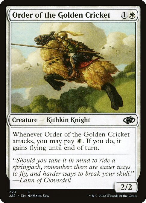 Jumpstart 2022 - 223 - Order of the Golden Cricket - Common - W - Non-foil