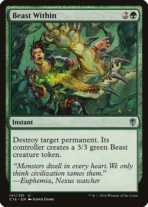 Commander 2016 - 141 - Beast Within - Uncommon - G - Non-foil