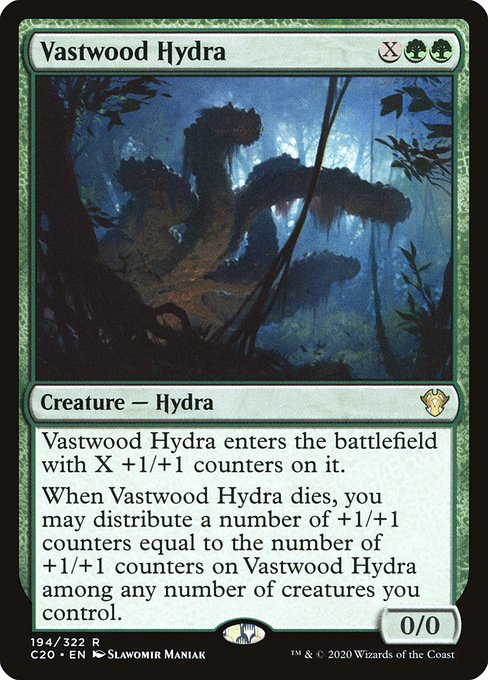 Commander 2020 - 194 - Vastwood Hydra - Rare - G - Non-foil