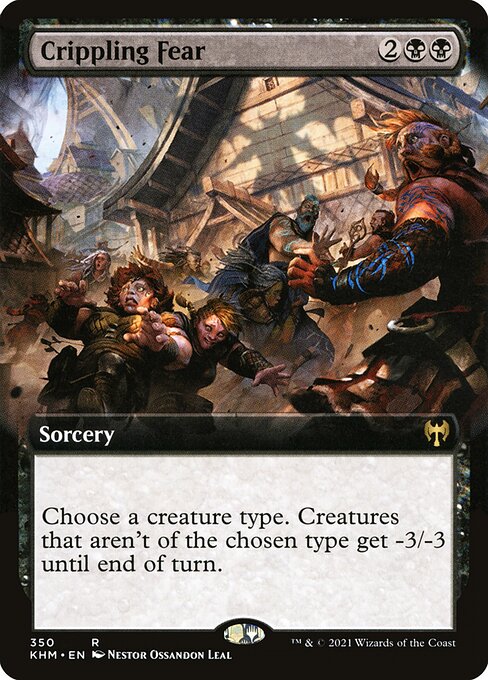 Kaldheim - 350 - Crippling Fear - Rare - B - Foil