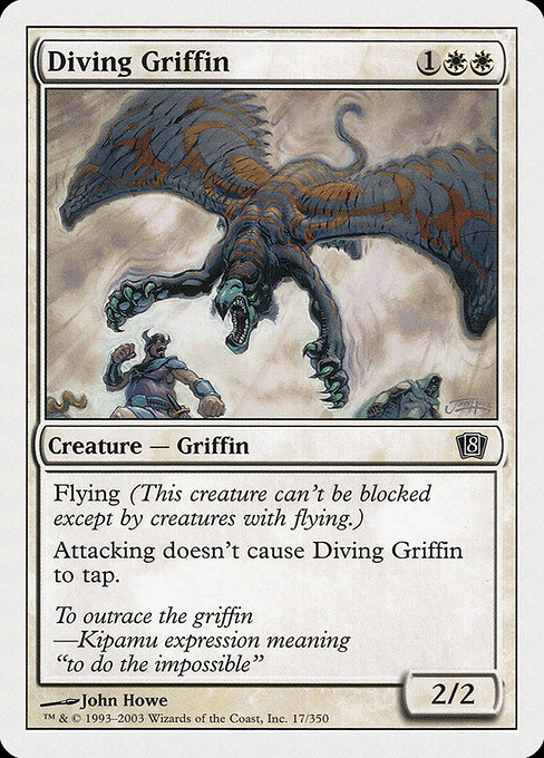 Eighth Edition - 17 - Diving Griffin - Common - W - Non-foil