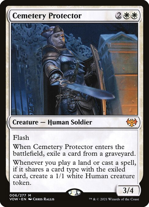Innistrad: Crimson Vow - 6 - Cemetery Protector - Mythic - W - Foil