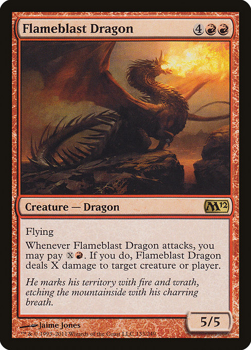 Magic 2012 - 133 - Flameblast Dragon - Rare - R - Non-foil