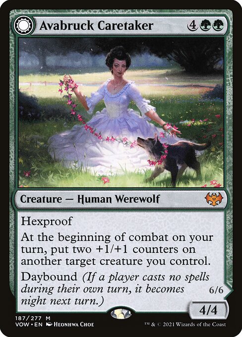 Innistrad: Crimson Vow - 187 - Avabruck Caretaker // Hollowhenge Huntmaster - Mythic - C - Non-foil