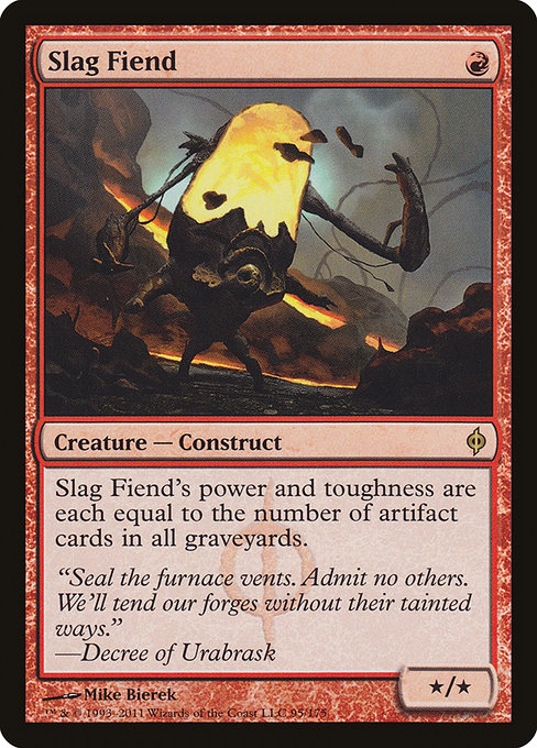New Phyrexia - 95 - Slag Fiend - Rare - R - Non-foil