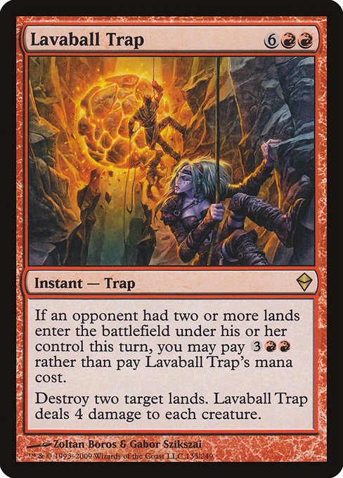 Zendikar - 135 - Lavaball Trap - Rare - R - Non-foil