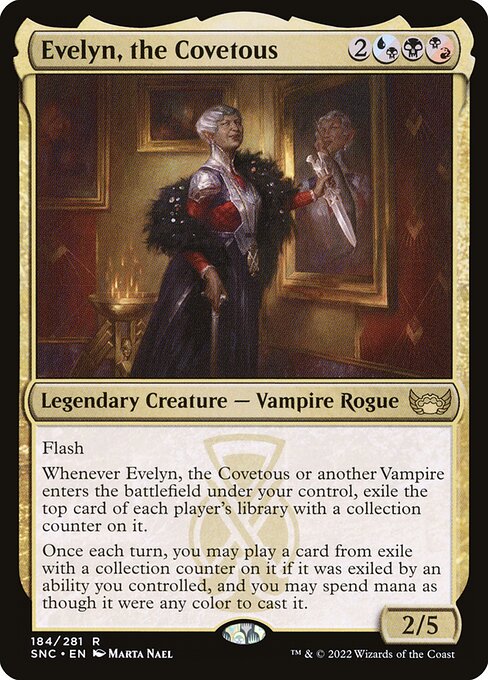 Streets of New Capenna - 184 - Evelyn, the Covetous - Rare - Multi - Non-foil