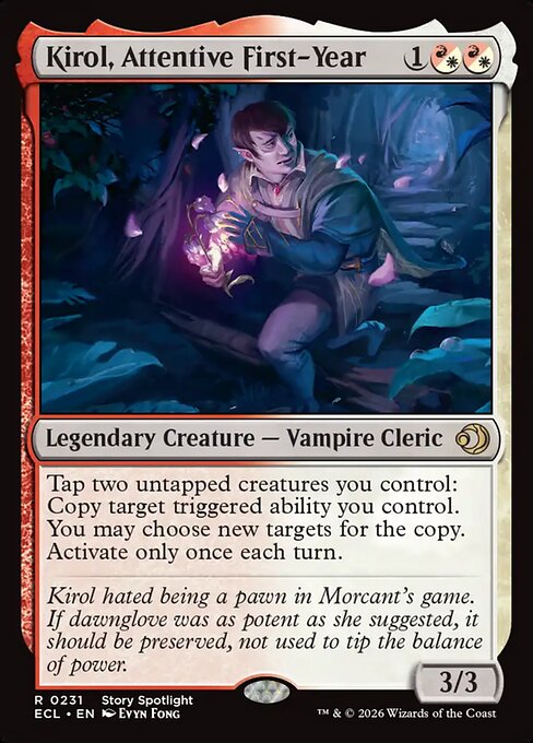 Lorwyn Eclipsed - 231 - Kirol, Attentive First-Year - Rare - WR - Non-foil