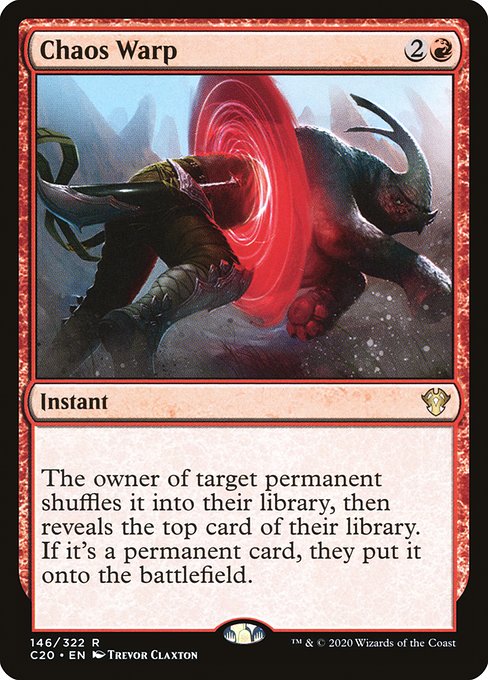 Commander 2020 - 146 - Chaos Warp - Rare - R - Non-foil