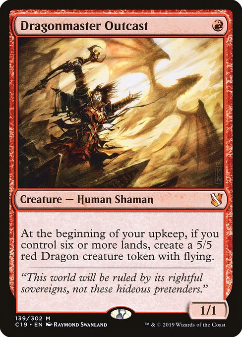 Commander 2019 - 139 - Dragonmaster Outcast - Mythic - R - Non-foil