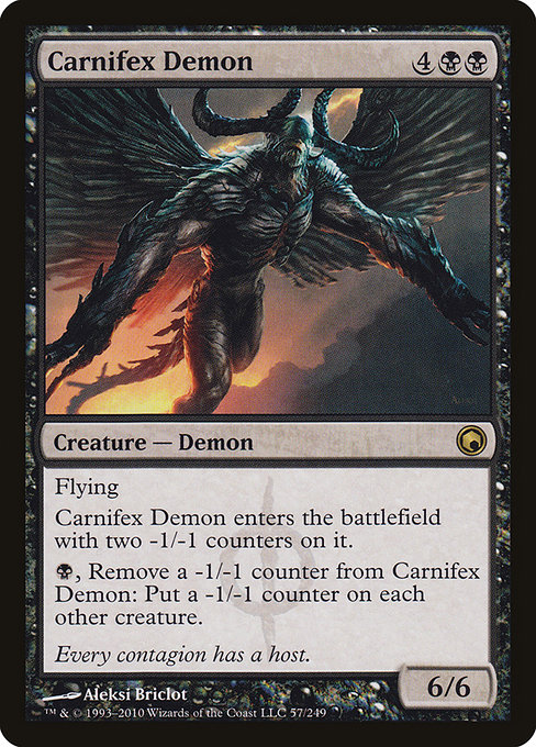 Scars of Mirrodin - 57 - Carnifex Demon - Rare - B - Non-foil