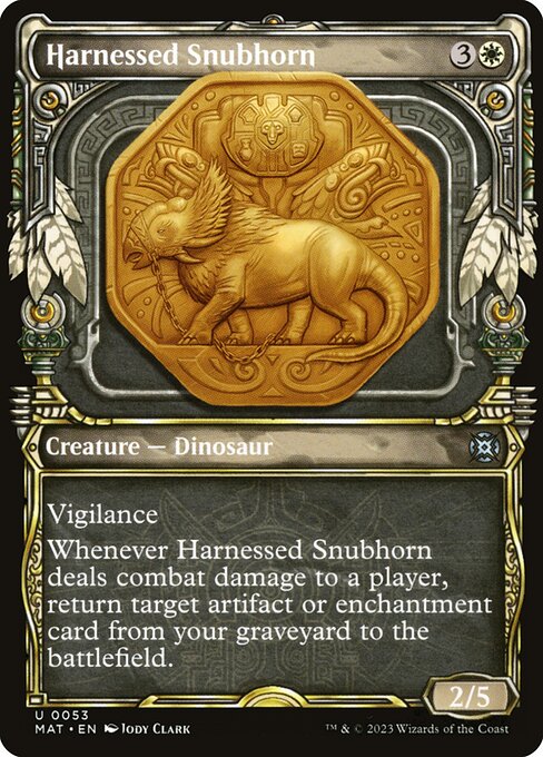 March of the Machine: The Aftermath - 53 - Harnessed Snubhorn - Uncommon - W - Foil