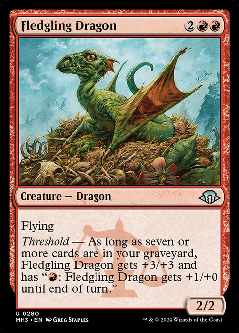 Modern Horizons 3 - 280 - Fledgling Dragon - Uncommon - R - Non-foil