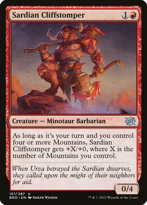 The Brothers' War - 151 - Sardian Cliffstomper - Uncommon - R - Non-foil