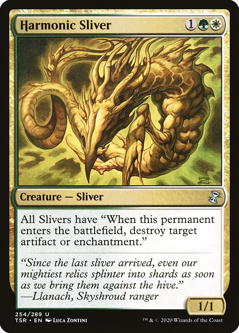 Time Spiral Remastered - 254 - Harmonic Sliver - Uncommon - WG - Non-foil