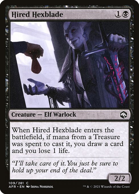 Adventures in the Forgotten Realms - 109 - Hired Hexblade - Common - B - Non-foil