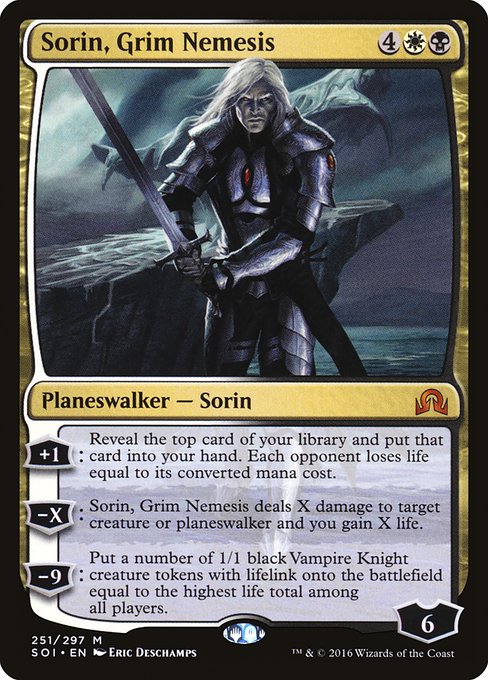 Shadows over Innistrad - 251 - Sorin, Grim Nemesis - Mythic - WB - Foil