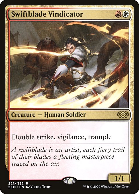 Double Masters - 221 - Swiftblade Vindicator - Rare - WR - Non-foil