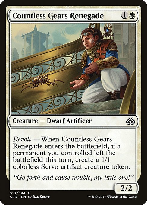 Aether Revolt - 13 - Countless Gears Renegade - Common - W - Non-foil