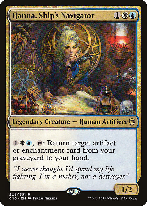 Commander 2016 - 203 - Hanna, Ship's Navigator - Rare - WU - Non-foil