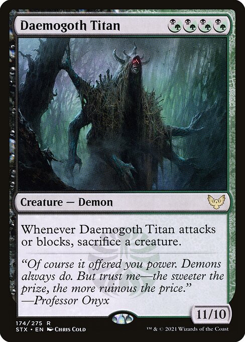 Strixhaven: School of Mages - 174 - Daemogoth Titan - Rare - BG - Foil